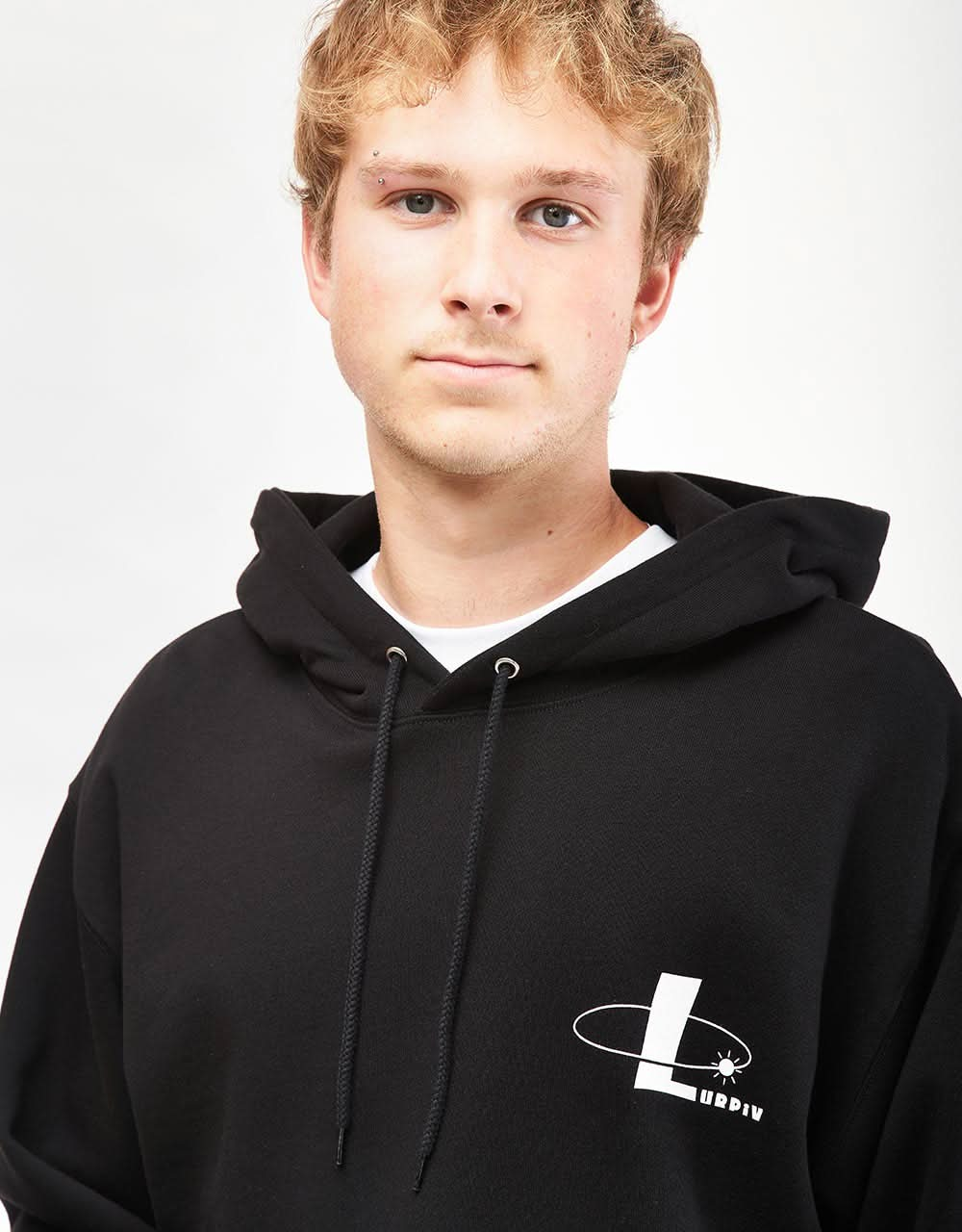 Lurpiv Orbit Logo Pullover Hoodie - Black