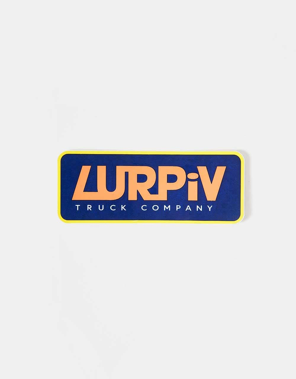 Lurpiv Plate Logo Sticker - Purple/Salmon