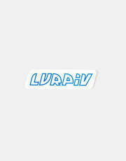 Lurpiv Slant Logo Sticker - White/Blue