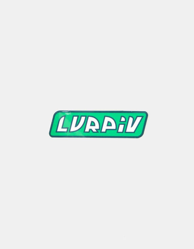 Lurpiv Slant Logo Sticker - Green/White