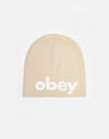 Obey Lowercase Beanie - Silver Grey