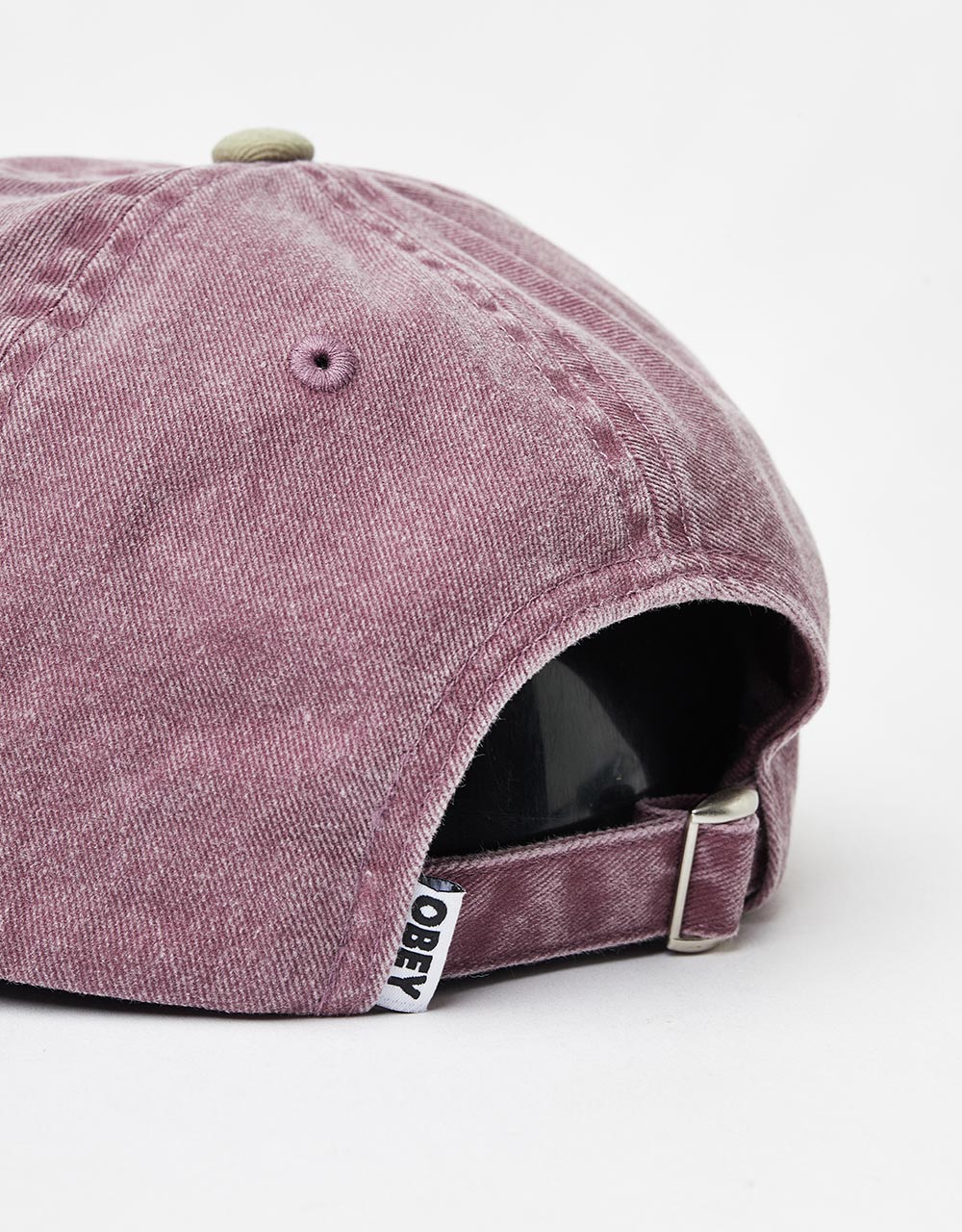 Obey Pigment 2 Tone Lowercase 6 Panel Strapback Cap - Pigment Vino Multi