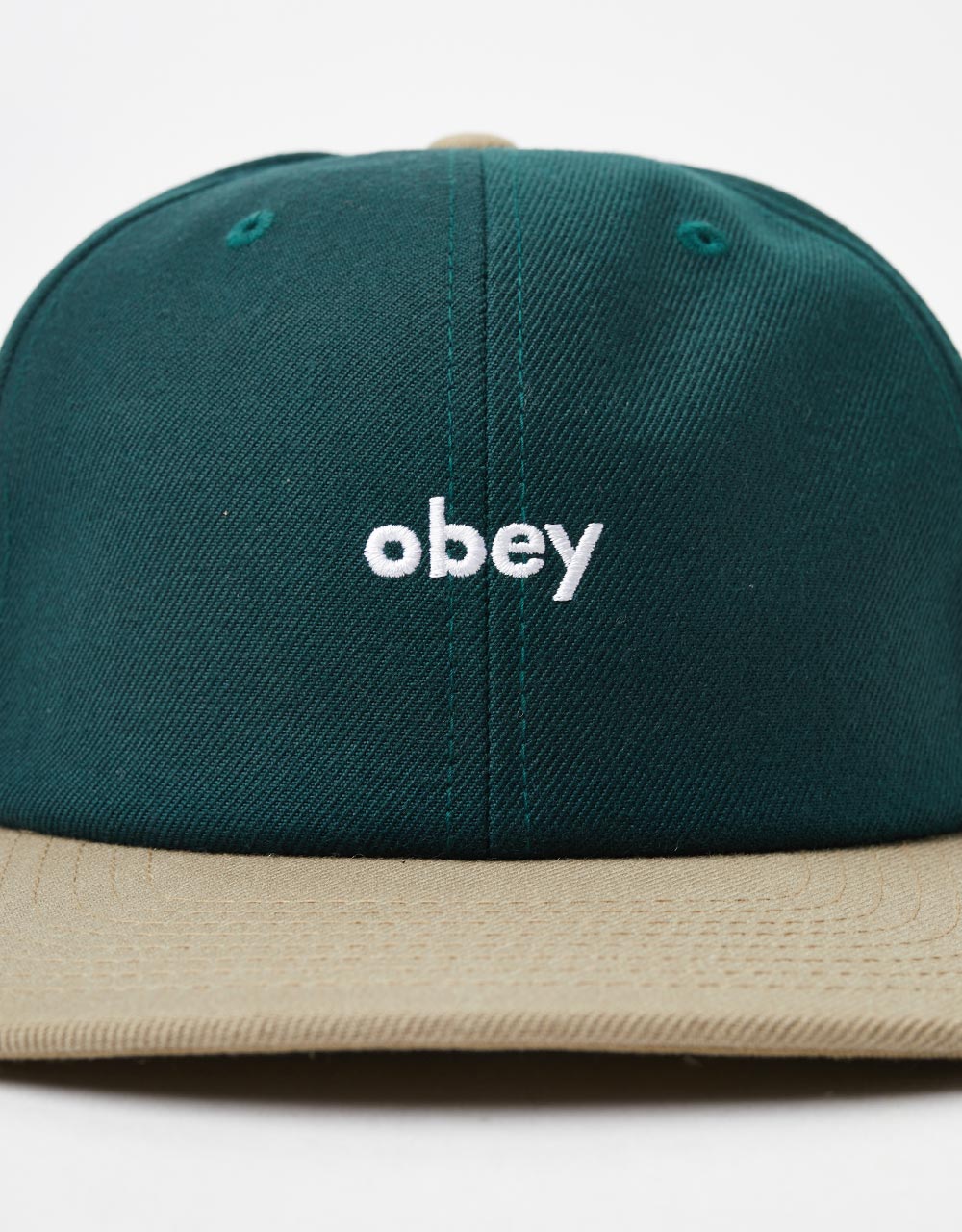 Obey 2 Tone 6 Panel Snapback Cap - Spruce Multi