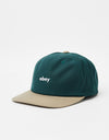 Obey 2 Tone 6 Panel Snapback Cap - Spruce Multi