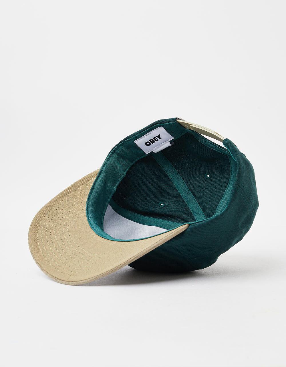 Obey 2 Tone 6 Panel Snapback Cap - Spruce Multi