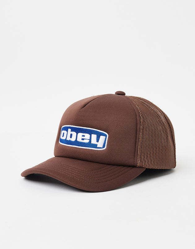 Obey Indirect Trucker Cap - Dark Brown