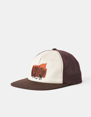 Pass Port Brush Fire Workers Trucker Cap - Choc/Off White