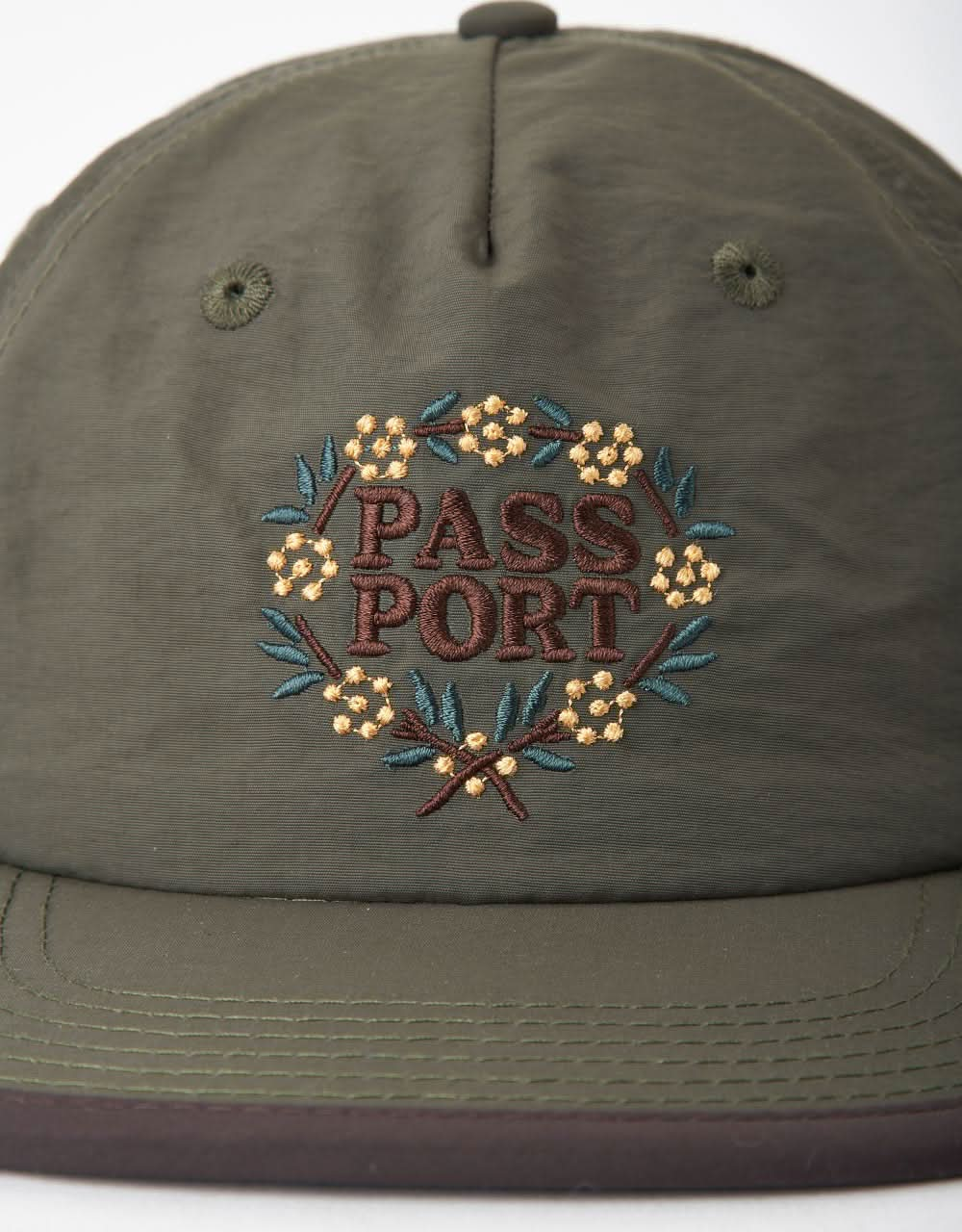 Pass Port Wattle RPET Workers Cap - Military/Choc