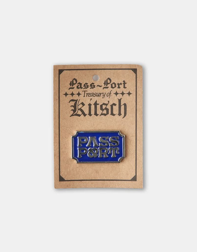 Pass Port Yearbook Logo Pin - Royal Blue/Antique Silver