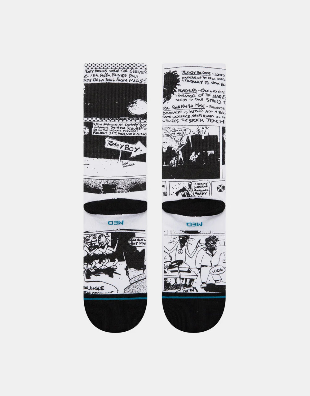 Stance x De La Soul The Sleeve Crew Socks - Black/White