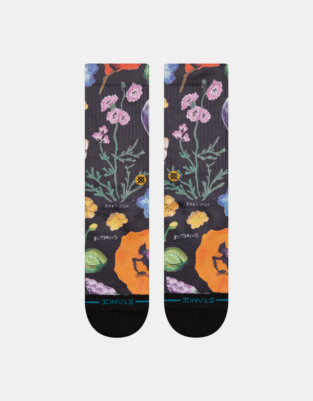 Stance Lucias Floral Crew Socks - Black