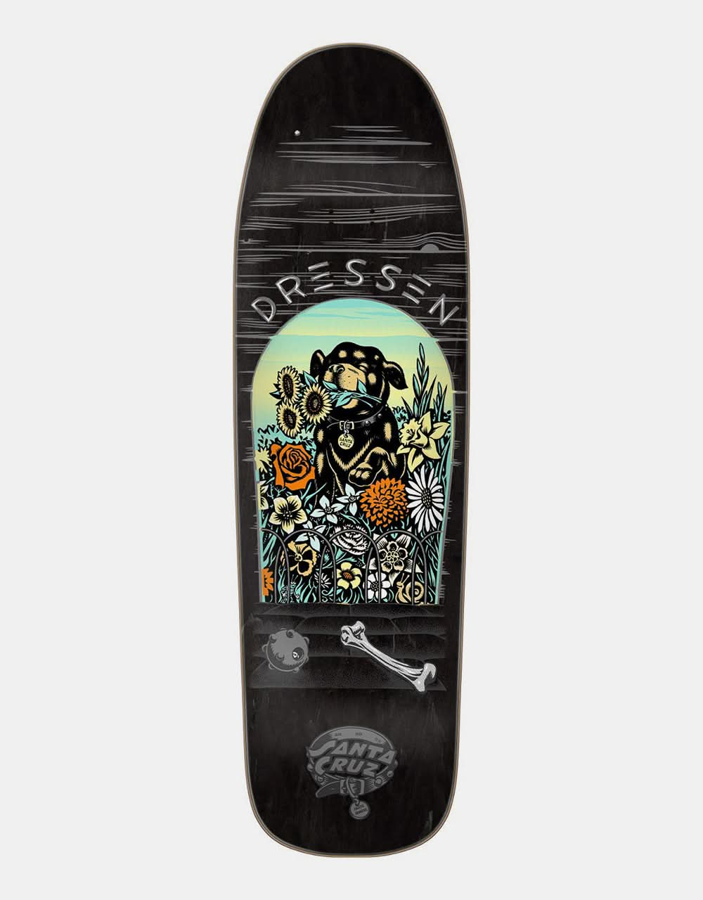 Santa Cruz Dressen Pup Shaped Skateboard Deck - 9.31"