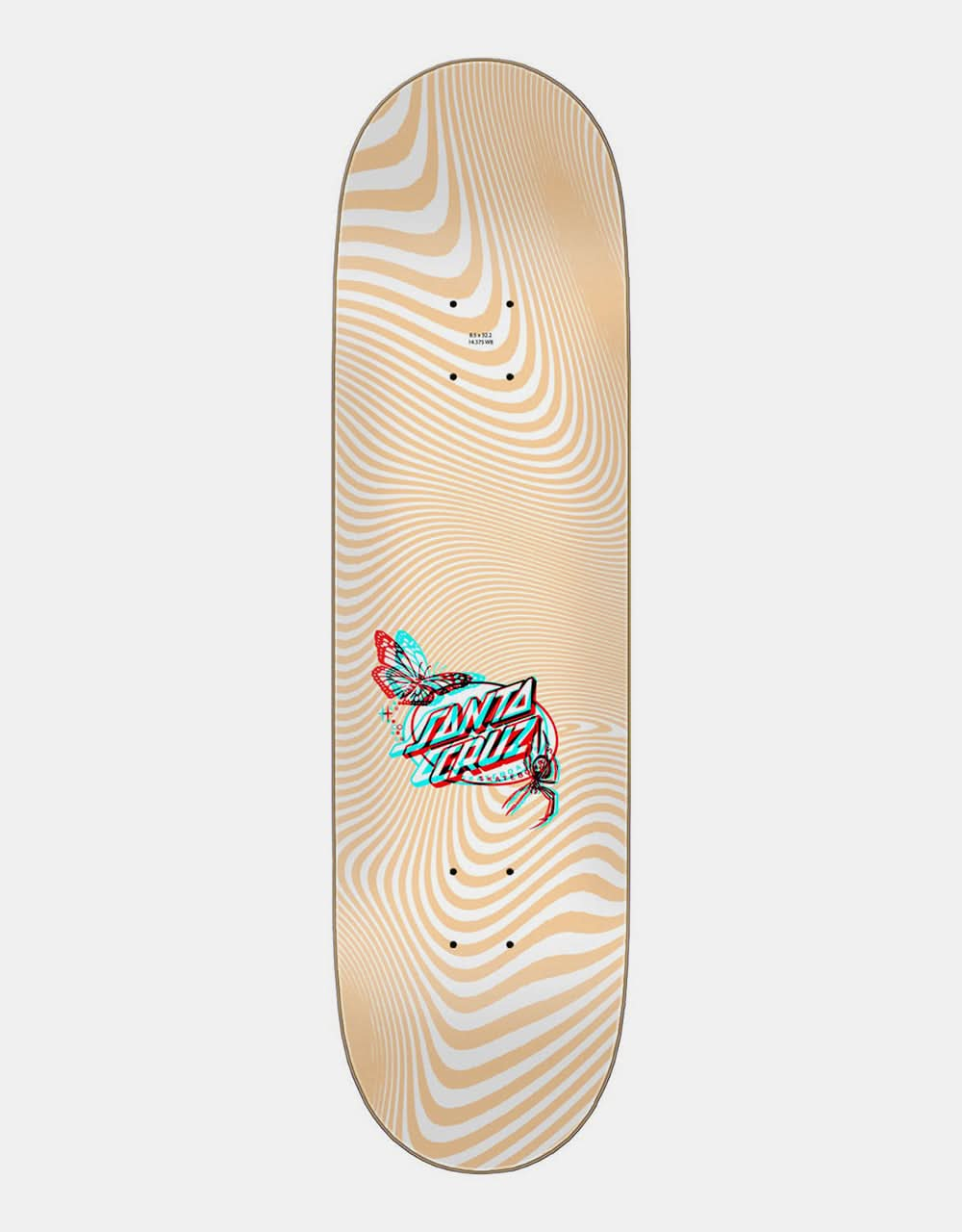 Santa Cruz Wooten Unwound Anaglyph Skateboard Deck - 8.5"