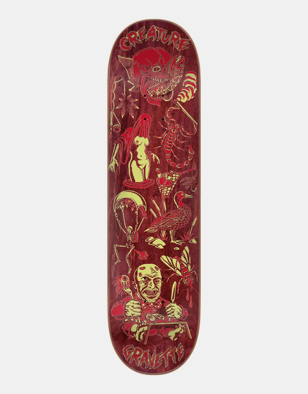 Creature Gravette Fiend Flash VX Skateboard Deck - 8.3"