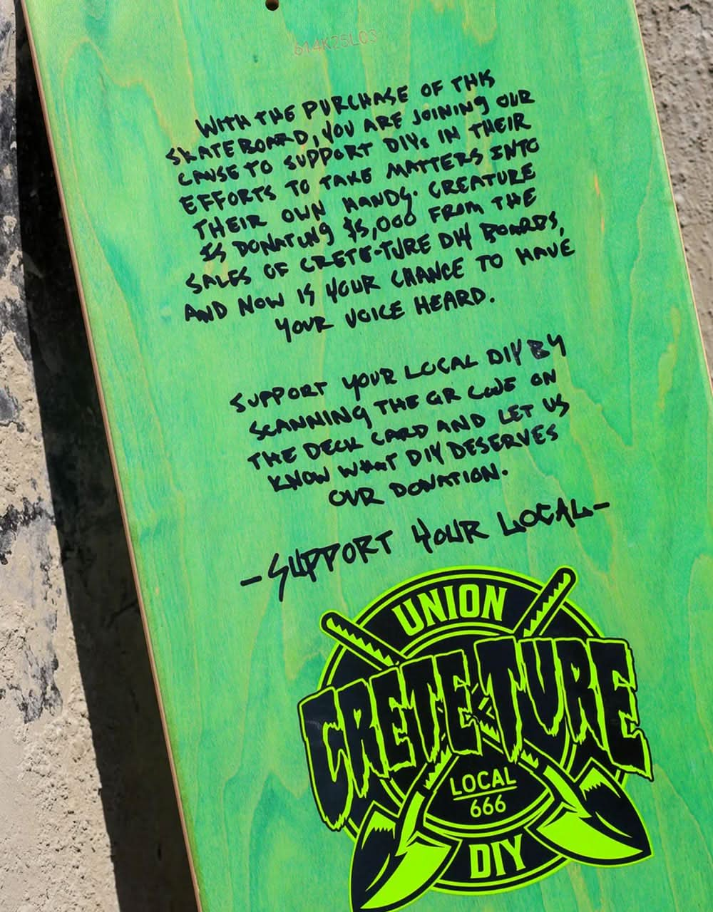 Creature Crete-Ture DIY Skateboard Deck - 8.6"