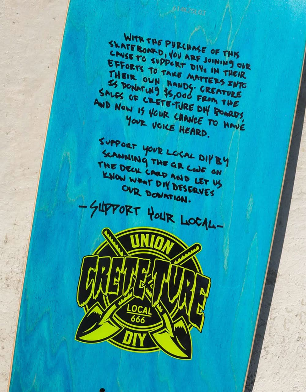 Creature Crete-Ture DIY Skateboard Deck - 8.92"