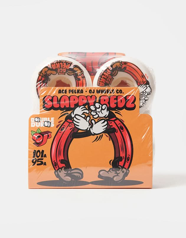 OJ Ace Pelka Slappy Redz Double Duro 101a/95a Skateboard Wheels - 58mm