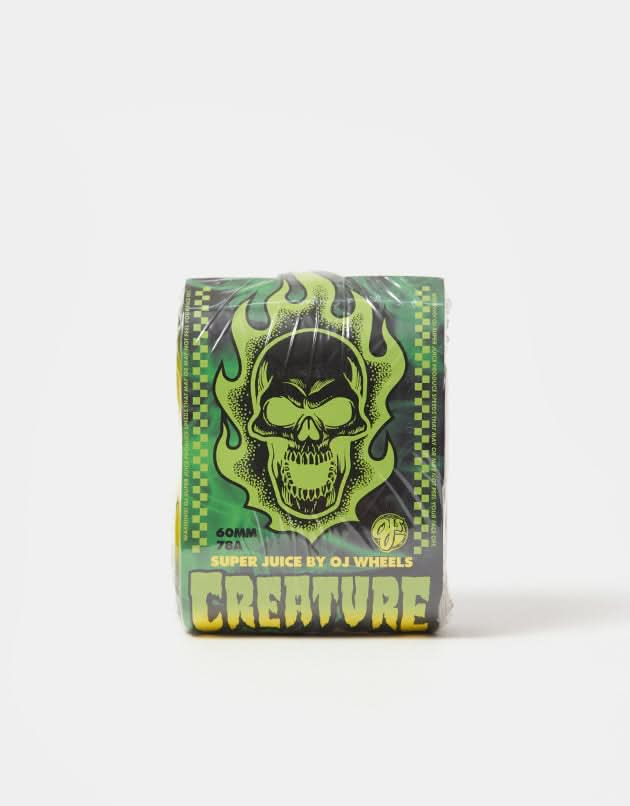 OJ x Creature Bonehead Super Juice 78a Skateboard Wheels - 60mm