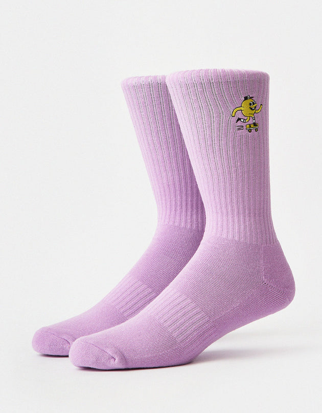 Blast Skates Embroidered Mascot Crew Socks - Lilac