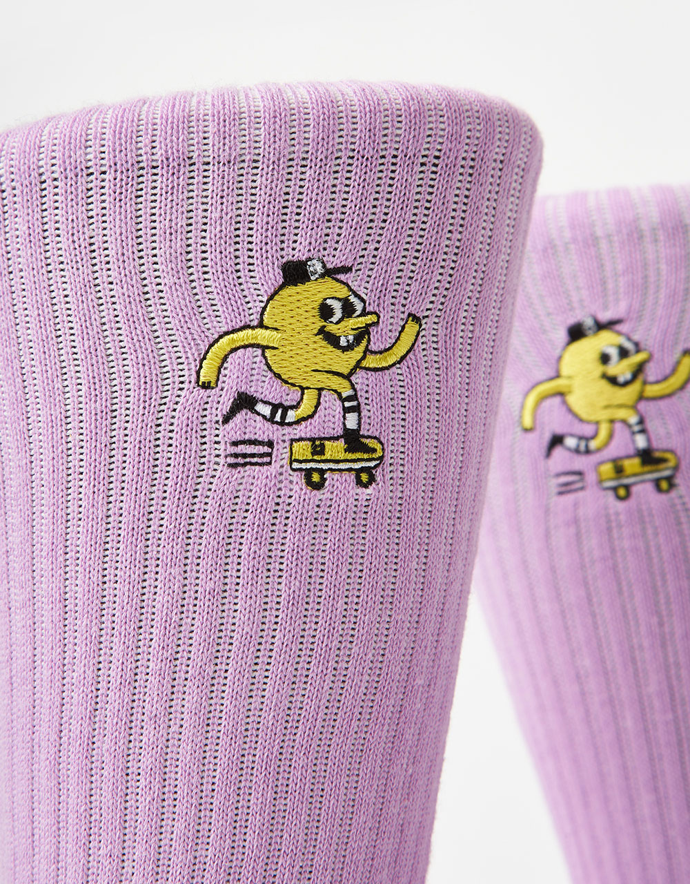 Blast Skates Embroidered Mascot Crew Socks - Lilac