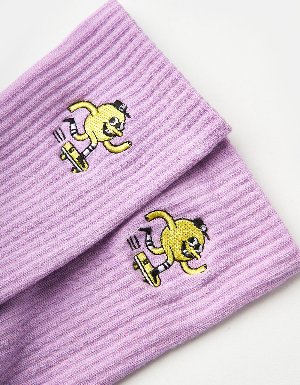 Blast Skates Embroidered Mascot Crew Socks - Lilac