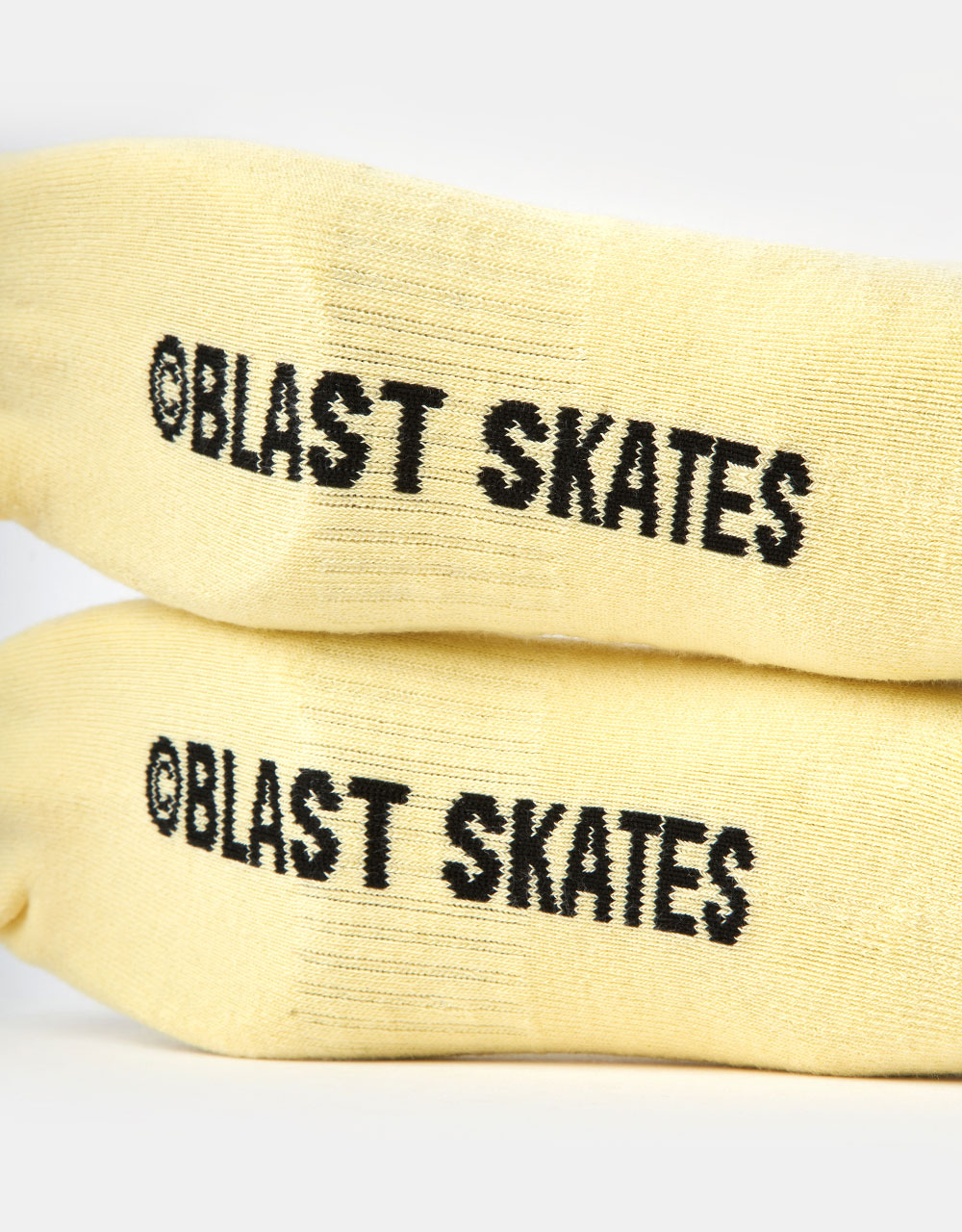 Blast Skates Embroidered Mascot Crew Socks - Yellow