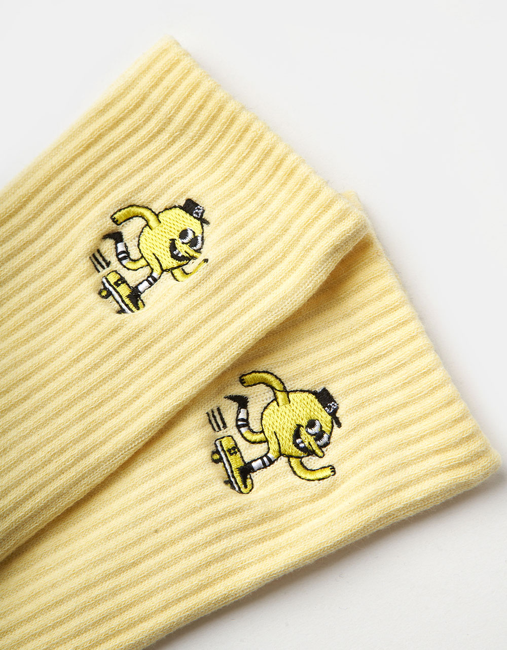 Blast Skates Embroidered Mascot Crew Socks - Yellow