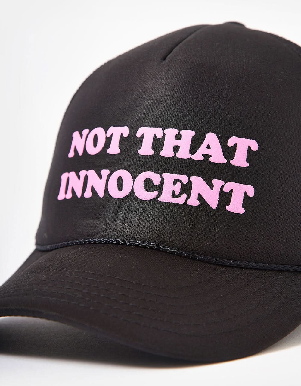 Welcome x Britney Spears Innocent Puff-Print Trucker Cap - Black