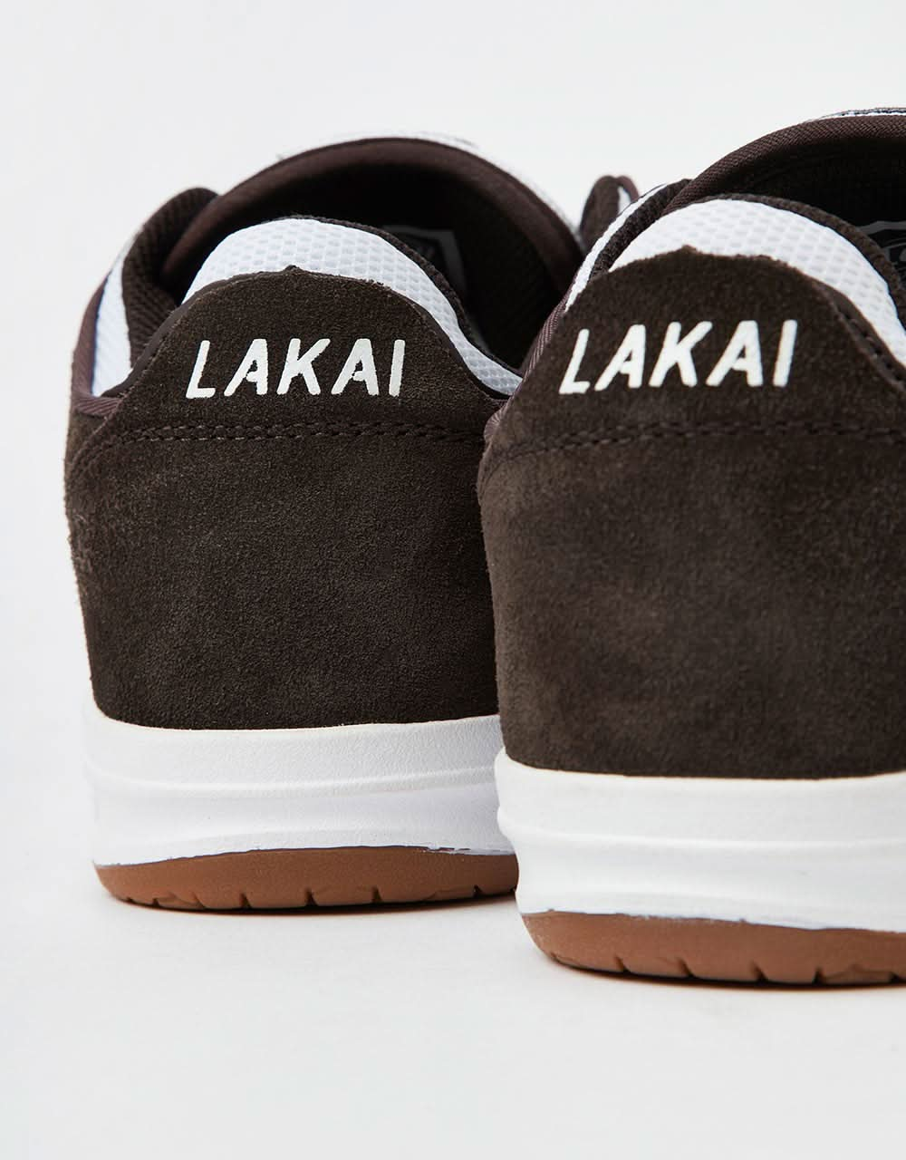 Lakai Telford Low Skate Shoes - Chocolate/White Suede