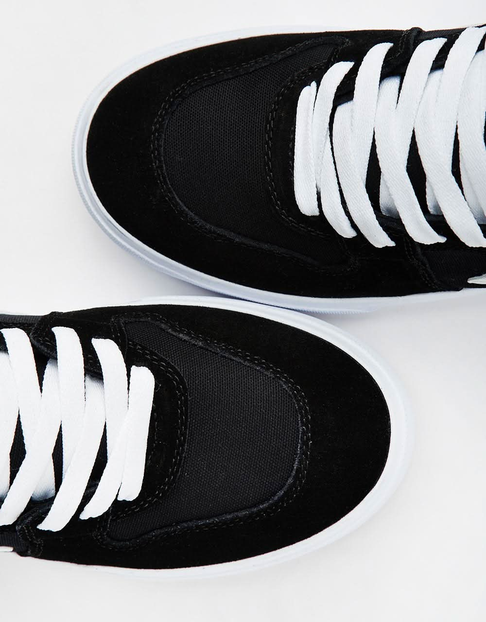 Lakai York Skate Shoes - Black/White Suede