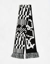 Route One Glitch Scarf - Black/Ivory Cream