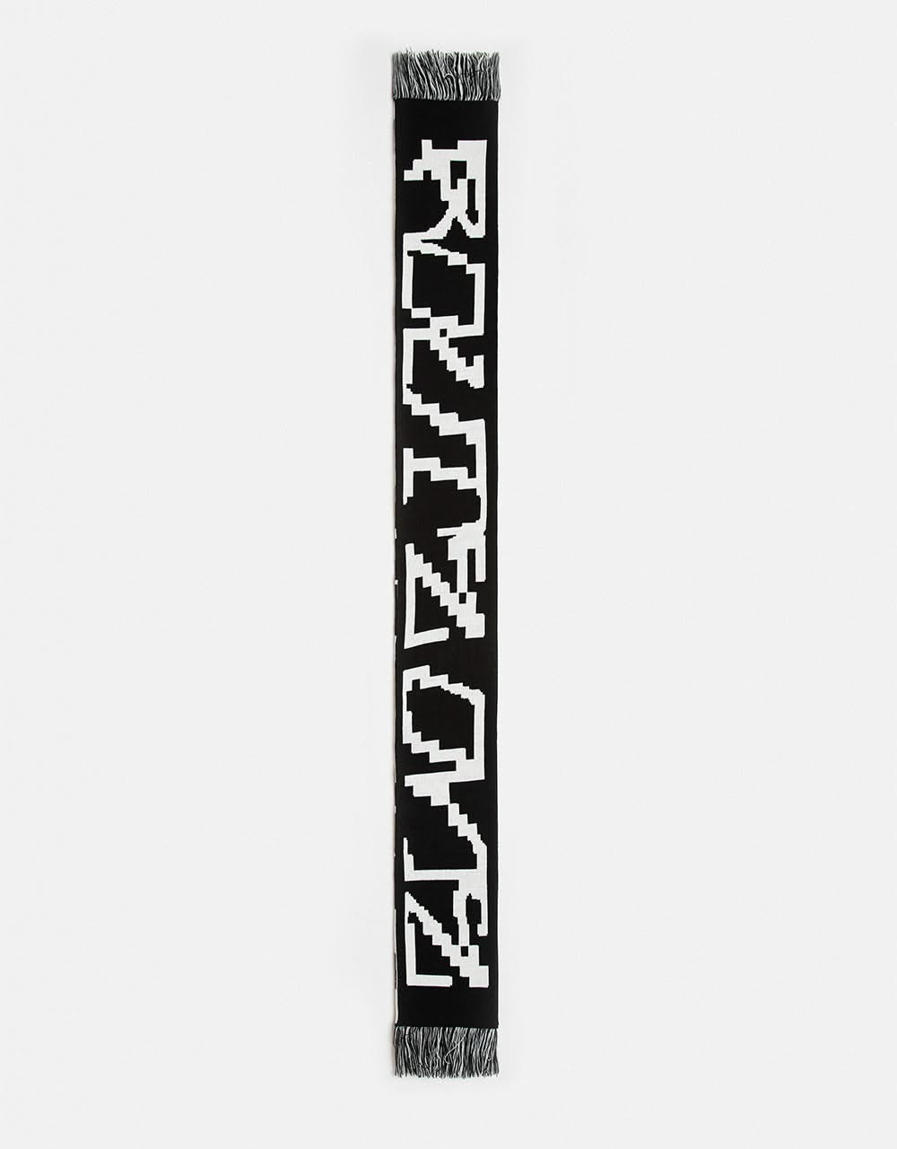 Route One Glitch Scarf - Black/Ivory Cream