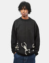 Route One Dancers Knitted Sweater - Black/Ivory Cream