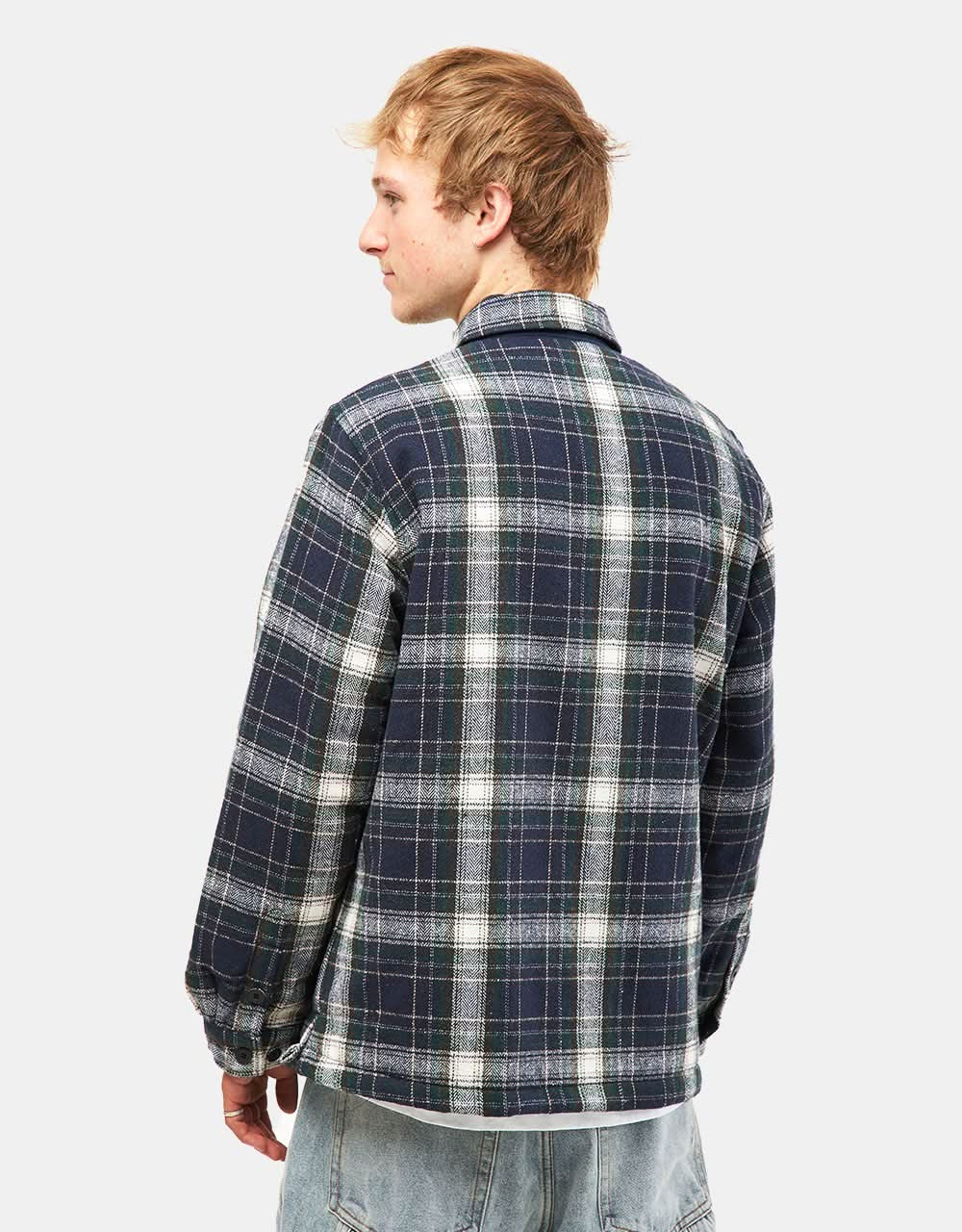 Santa Cruz Classic Label Overshirt - Navy Check