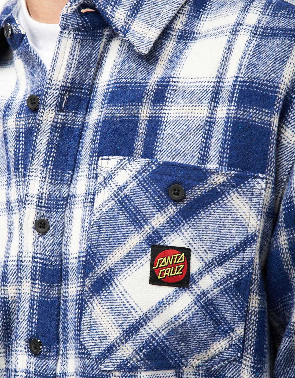 Santa Cruz Apex L/S Shirt - Blue Check