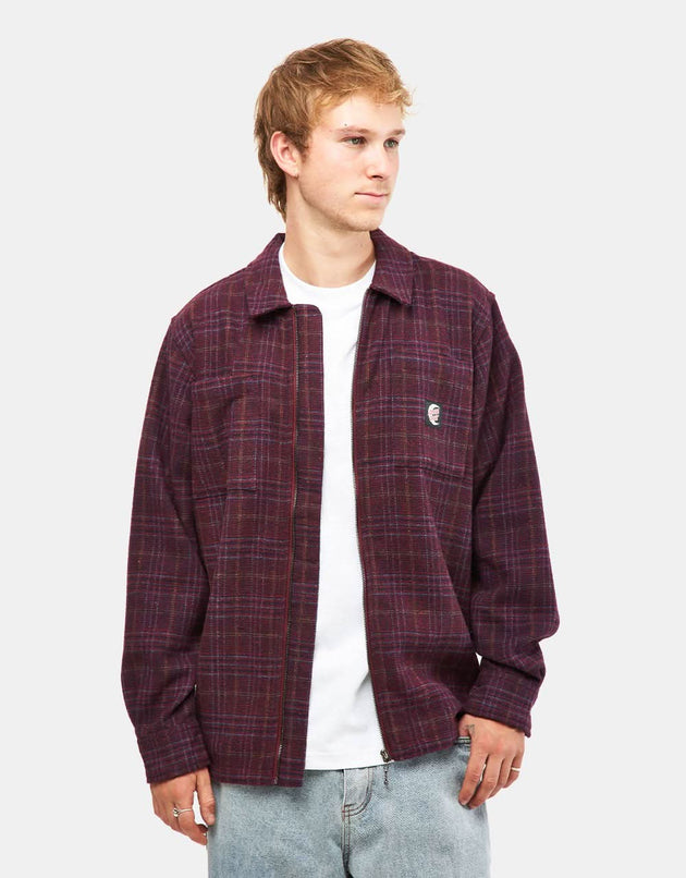 Santa Cruz Crescent Shirt - Maroon Check