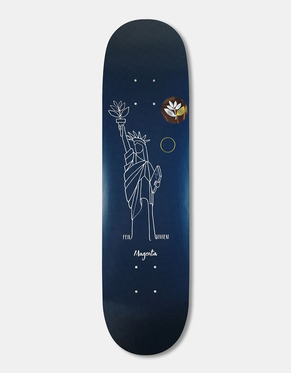 Magenta Feil Solstice Skateboard Deck - 8.6"