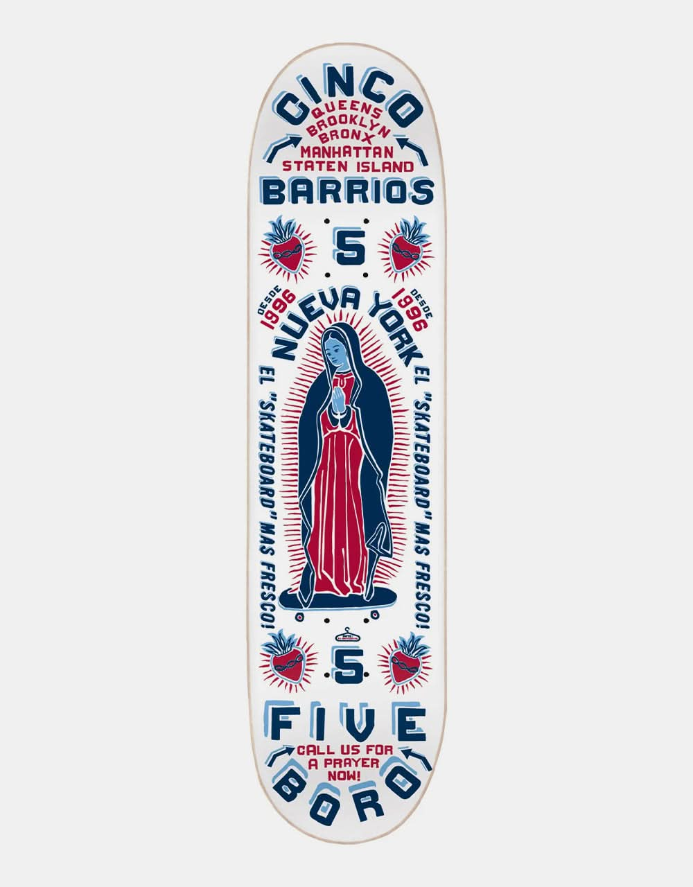 5boro Cinco Barrios Skateboard Deck - 8.25"