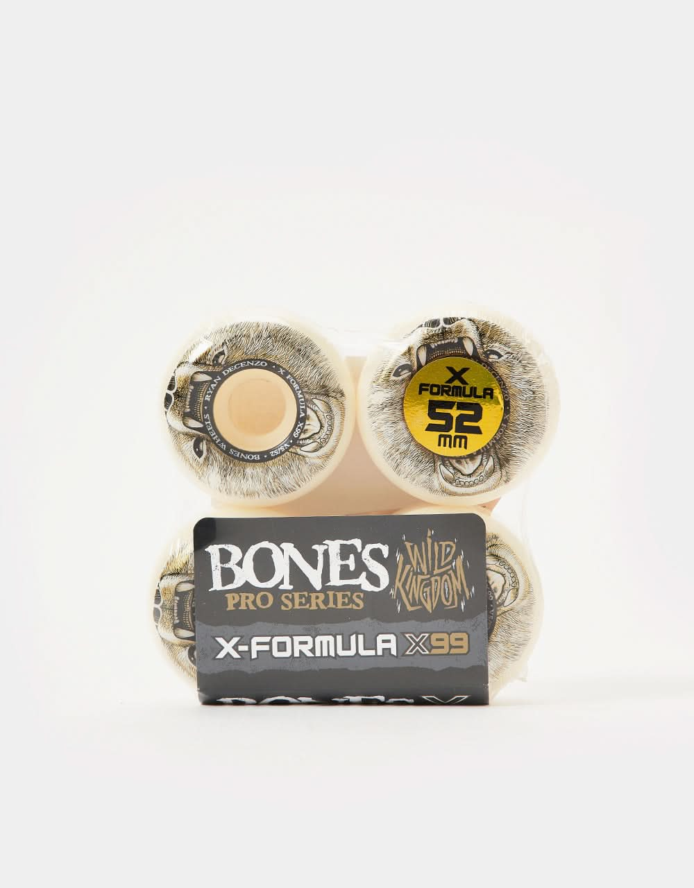 Bones Decenzo Bear Grills X-Formula V5 Sidecut 99a Skateboard Wheels - 52mm