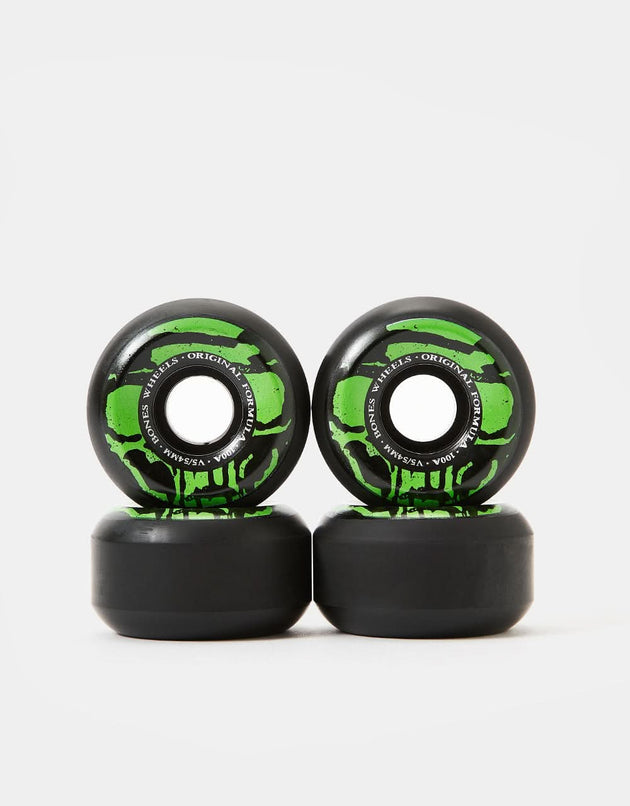 Bones Mummy Skulls OG Formula V5 Sidecut 100a Skateboard Wheels - Black