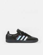 adidas x Black Sheep x Charlotte FC Samba ADV Skate Shoes - Core Black/White/Ice Blue