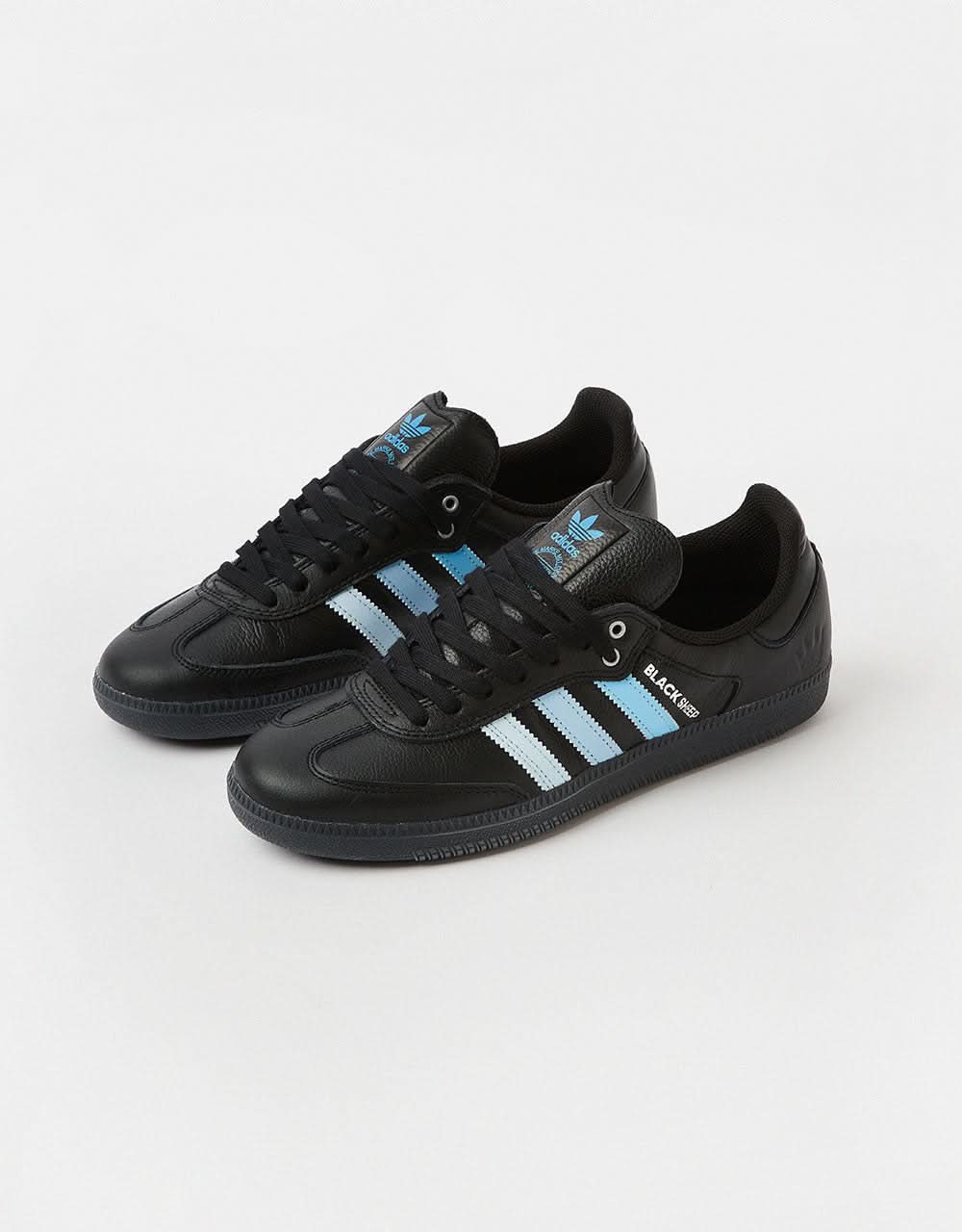 adidas x Black Sheep x Charlotte FC Samba ADV Skate Shoes - Core Black/White/Ice Blue