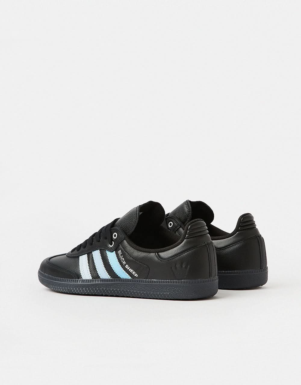 adidas x Black Sheep x Charlotte FC Samba ADV Skate Shoes - Core Black/White/Ice Blue