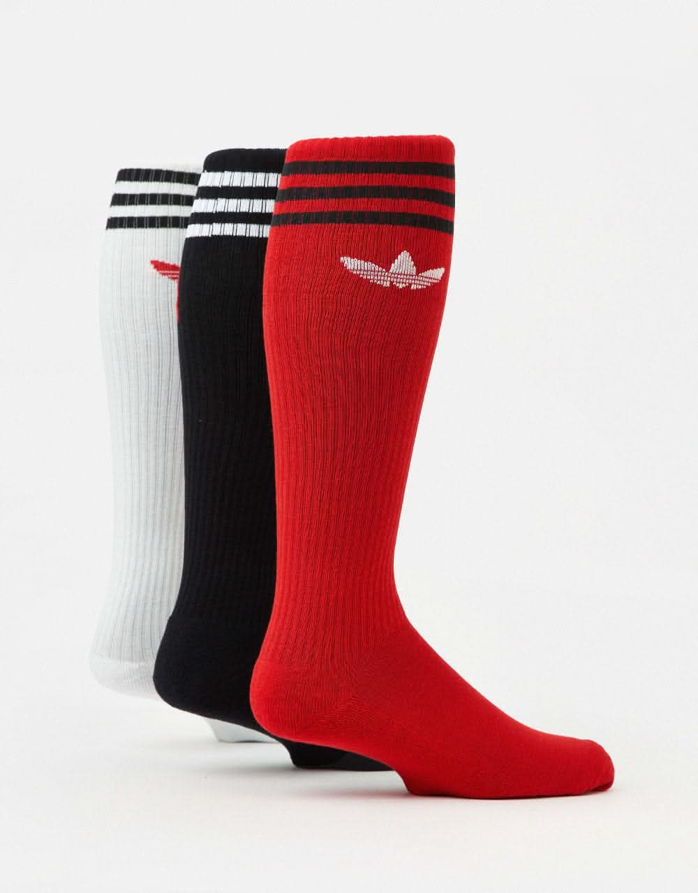 adidas x Korn 3 Pack Socks - White/Black/Better Scarlet