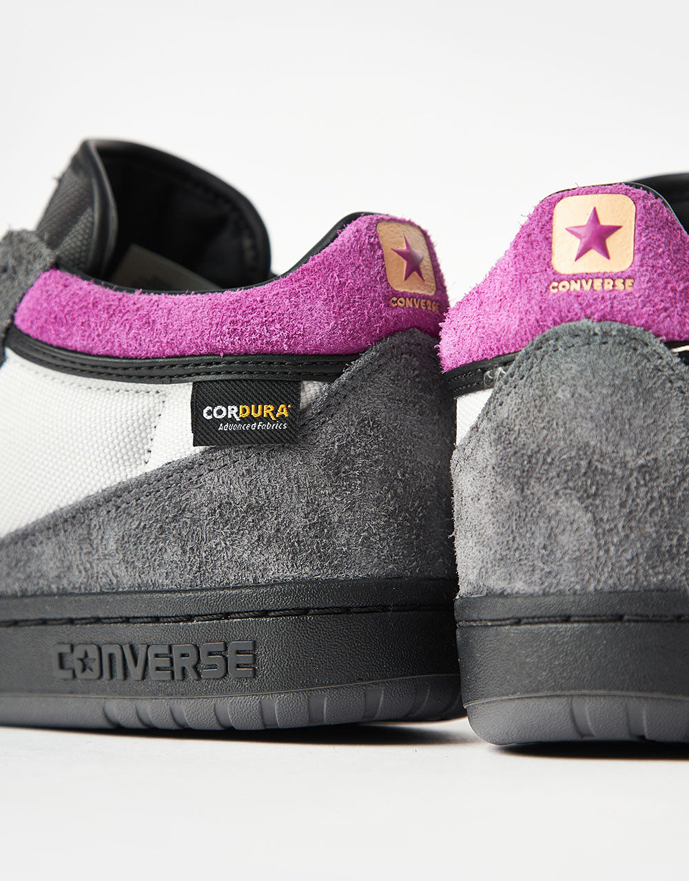 Converse Fastbreak Pro Suede & Cordura Skate Shoes - Dark Matter/Barely Grey