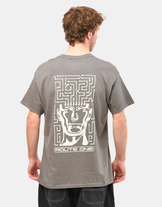 Route One Mind Maze T-Shirt - Charcoal