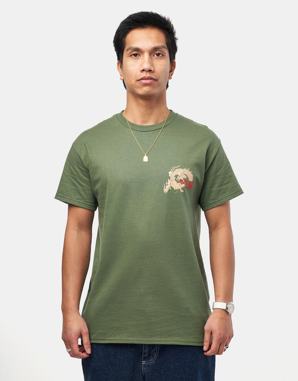 Route One Dragon T-Shirt - Military Green