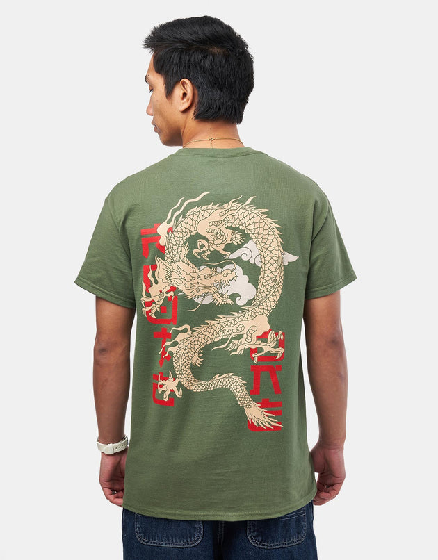 Route One Dragon T-Shirt - Military Green