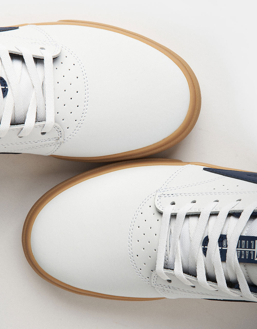 Lakai Griffin Skate Shoes - White/Gum Leather