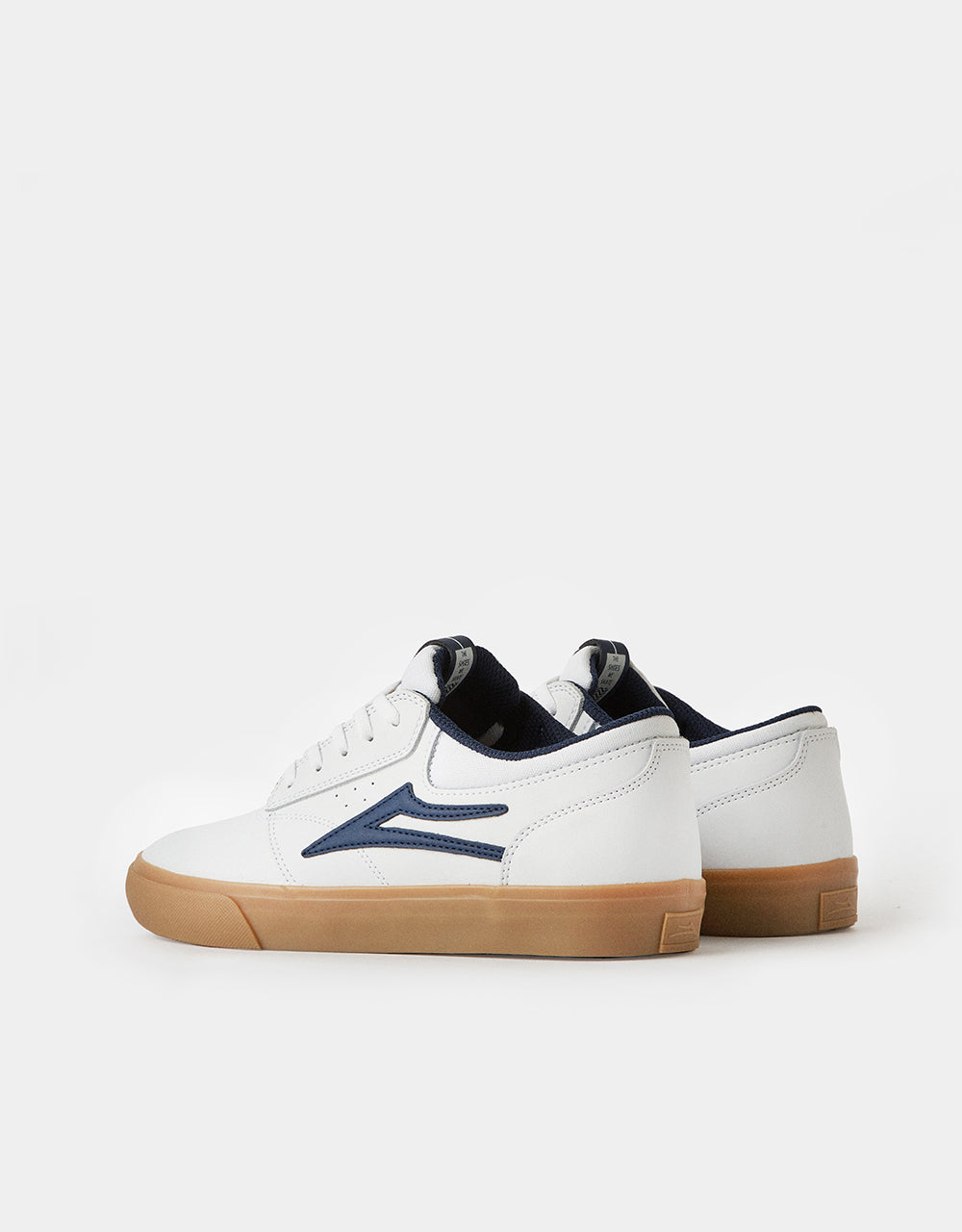 Lakai Griffin Skate Shoes - White/Gum Leather